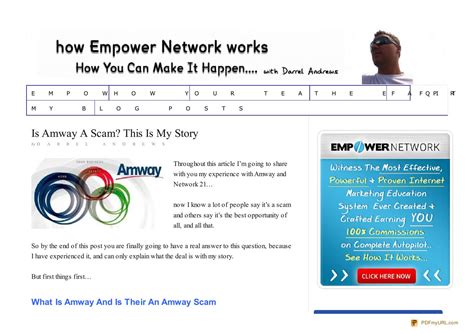 amway scam stories.